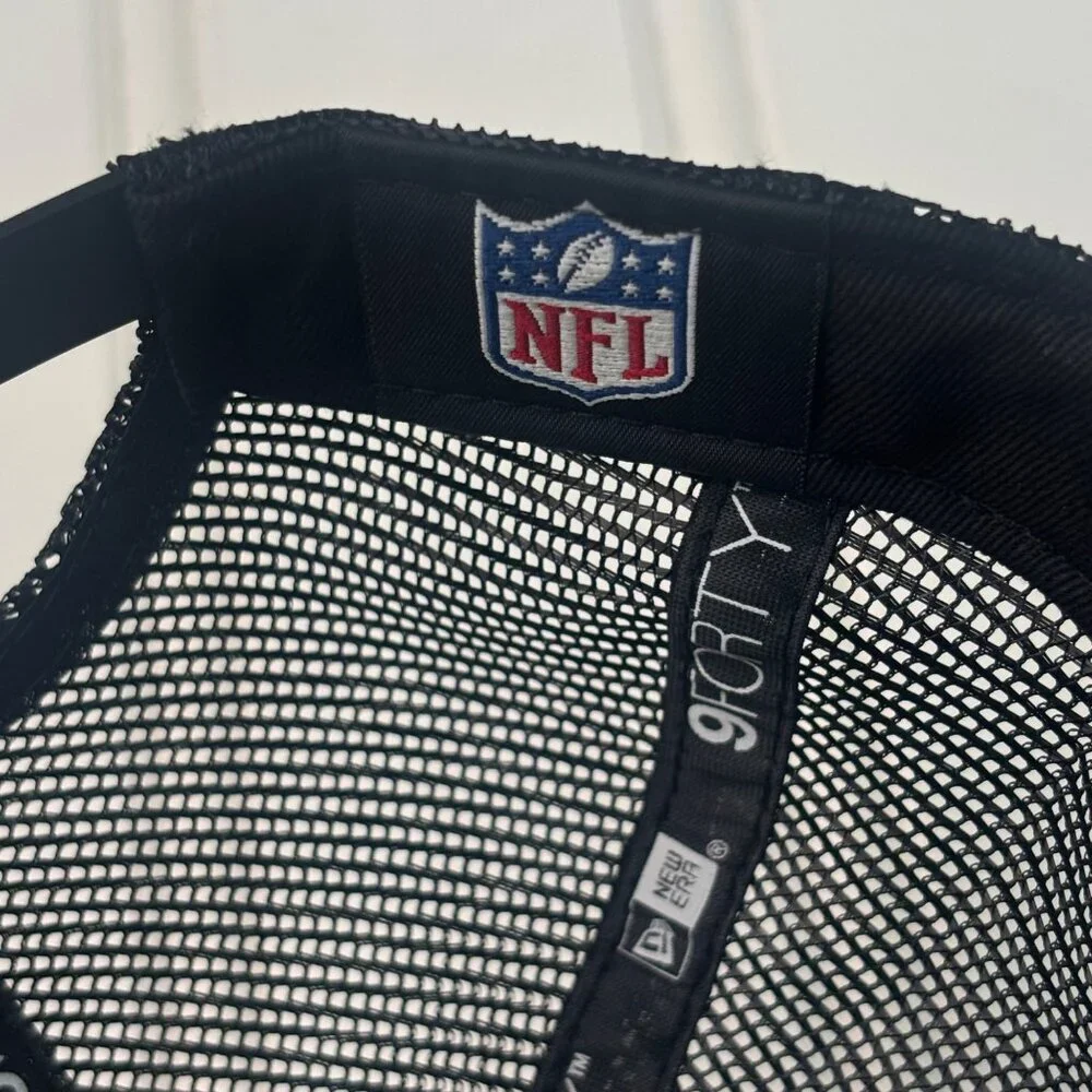 Women's New Era Black New Orleans Saints McGee Trucker 9FORTY Adjustable Hat - Picture 9 of 9